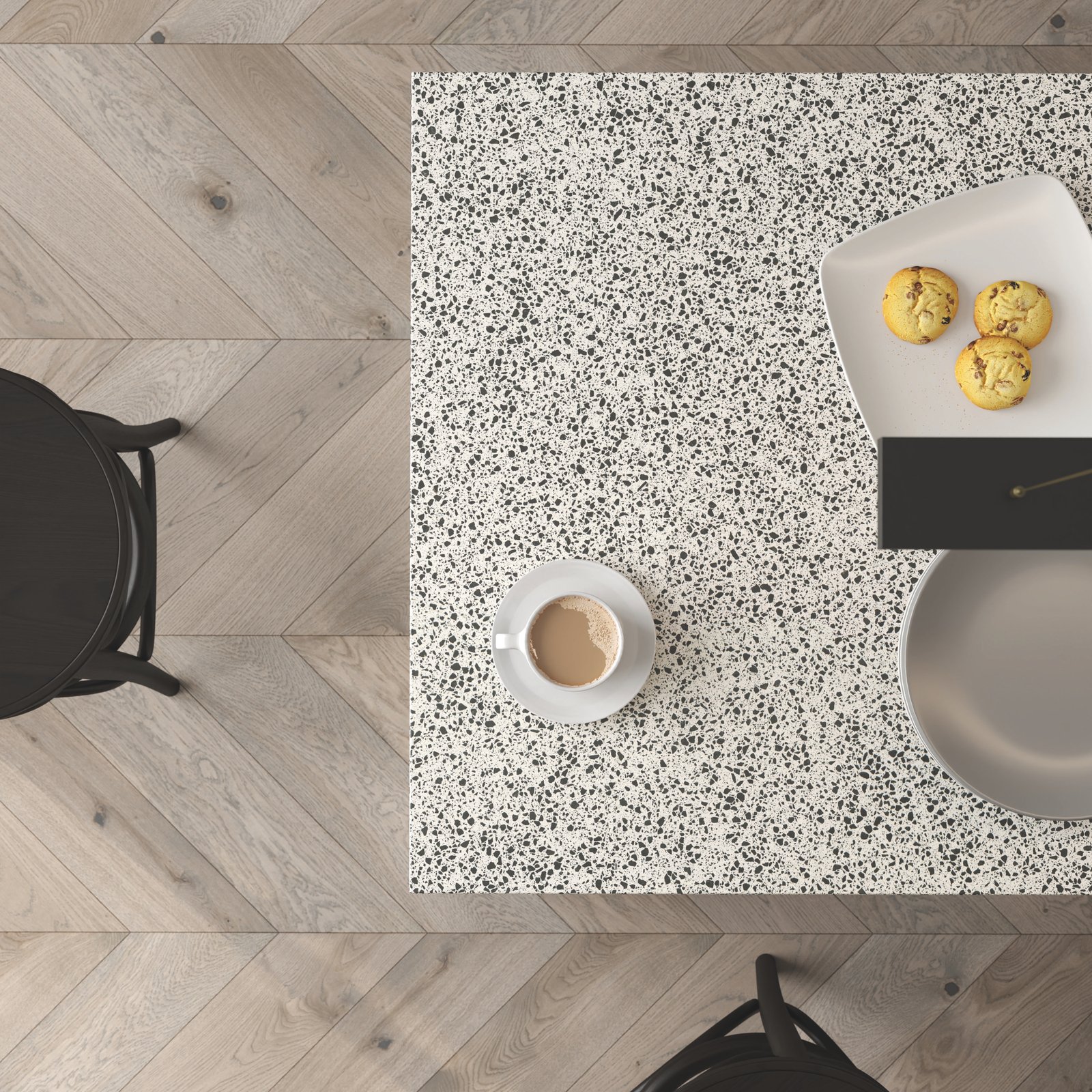 2021 Taurus Terazzo White Private residence kitchen 02 scaled