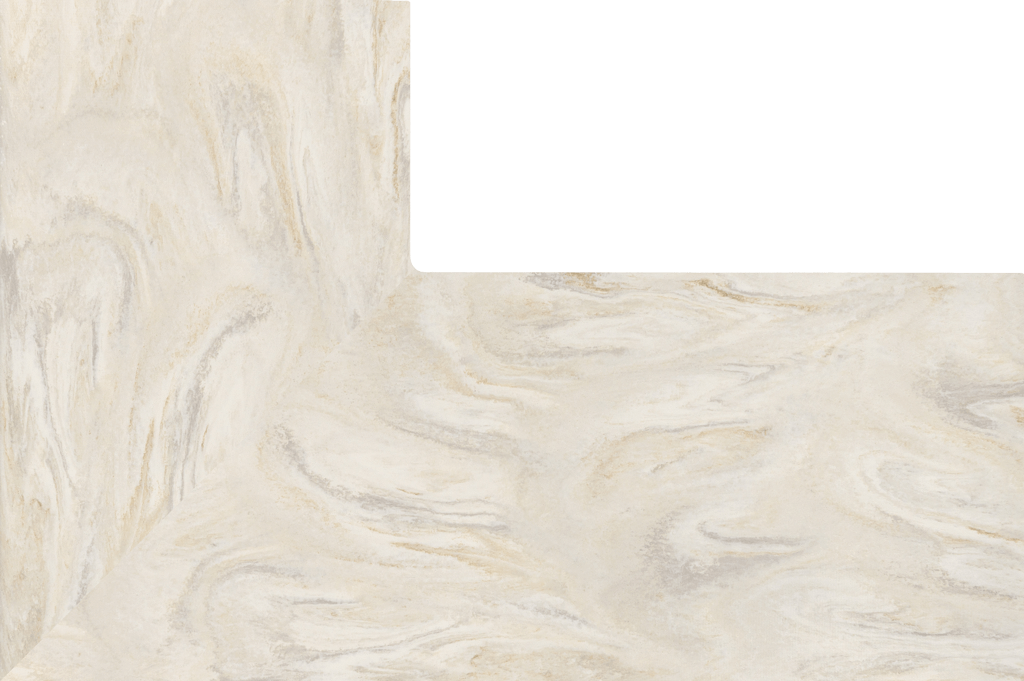 corian carrara crema lshape